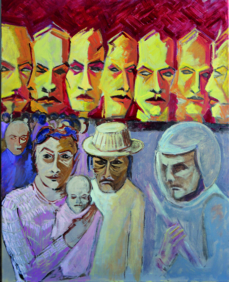 Arte, pintor español de Cañete de las Torres,migrantes,